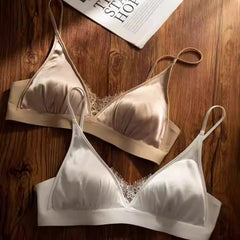 Women French Satin Lace Bra