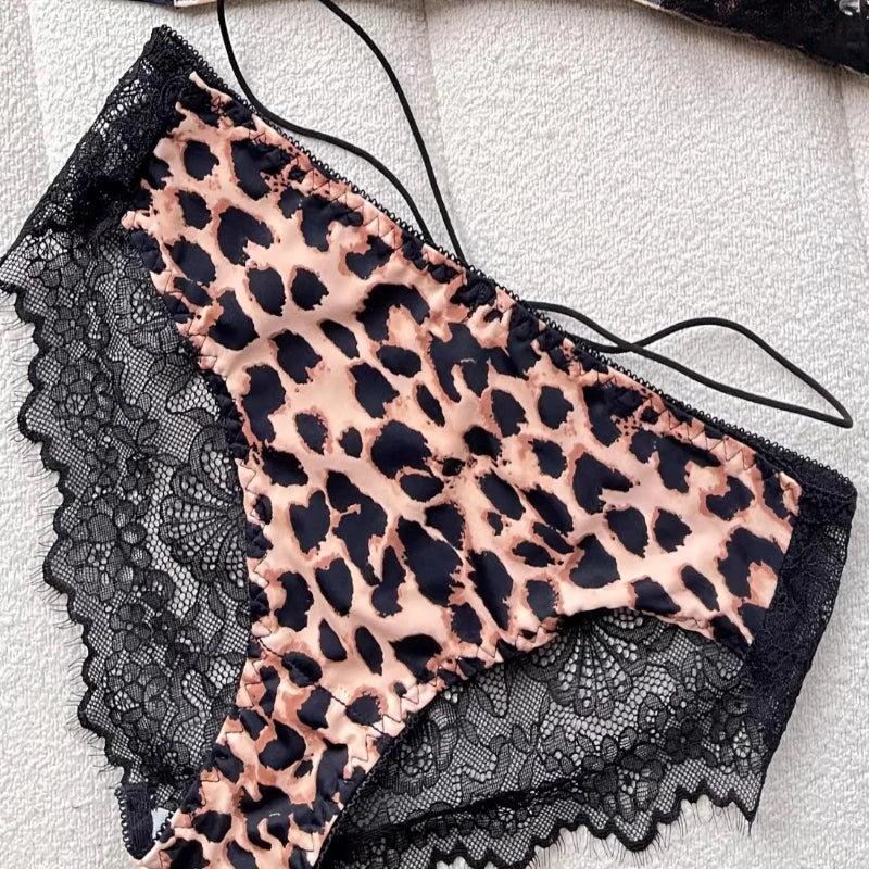 Women French Style Leopard Print lingerie