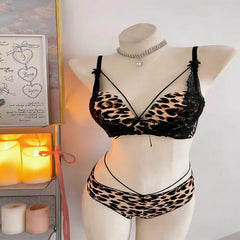 Women French Style Leopard Print lingerie