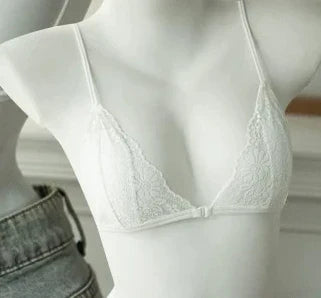 Women French Triangle Thin Cup Wire Free Bra