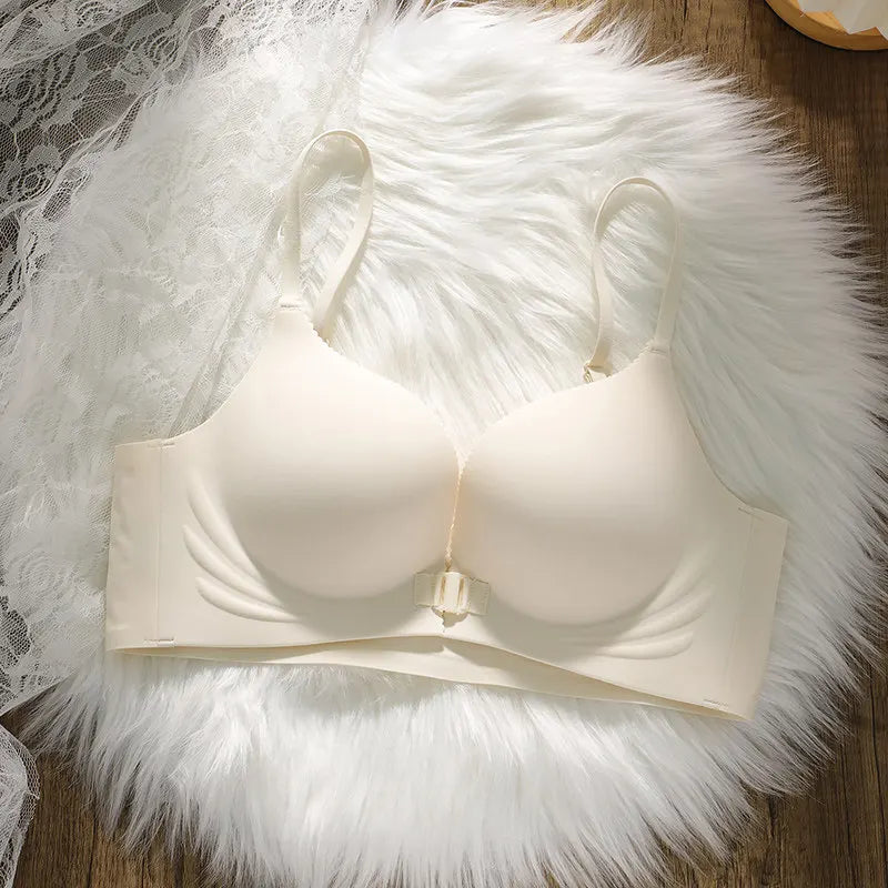 Women Front Closure Sexy Seamless Wirefree Bra