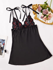 Women Mesh Sleepdress Nightdress Ladies Babydoll Nightgowns Mesh Thin Strap V Neck Sleeping Dresses
