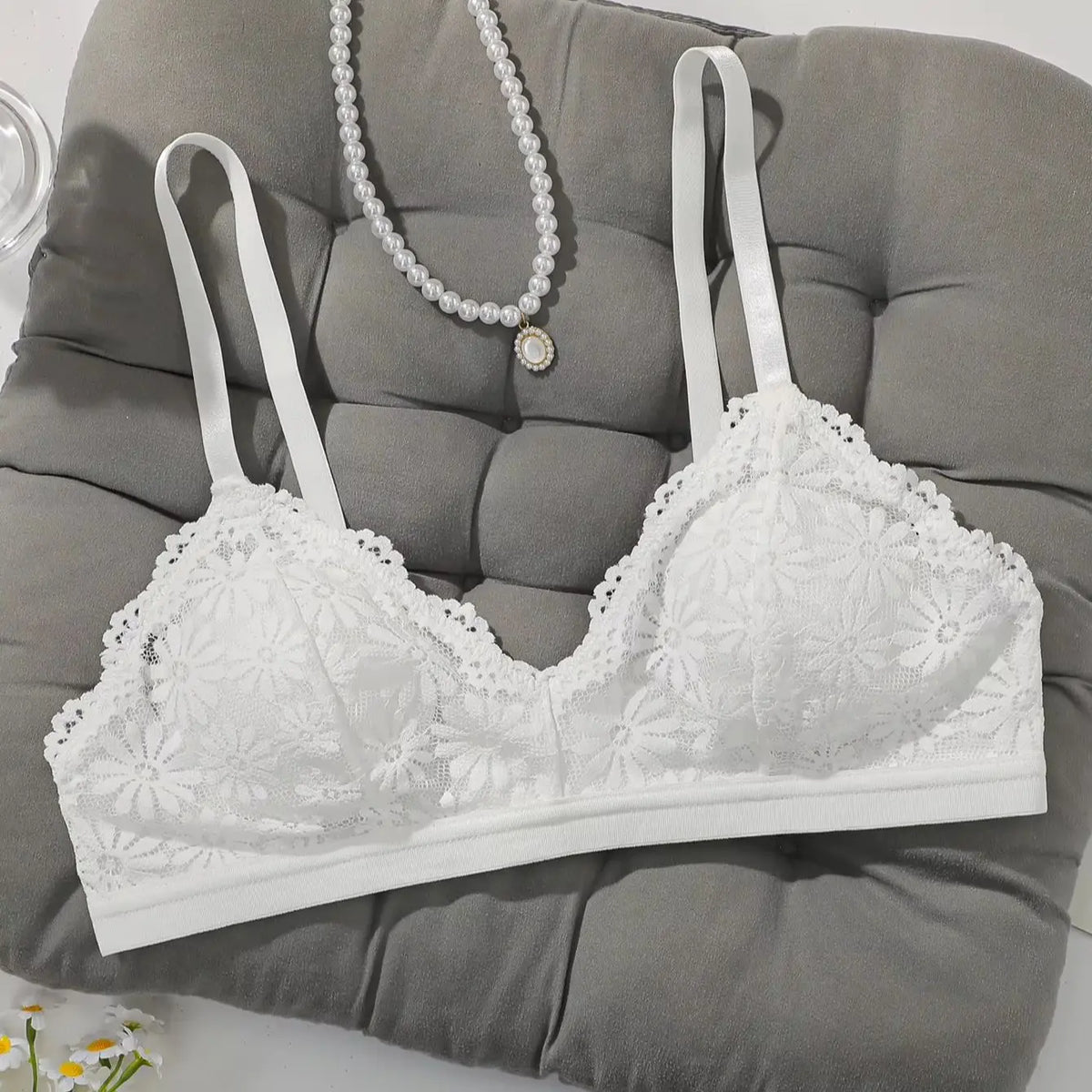 Women Wireless Lace Bralette
