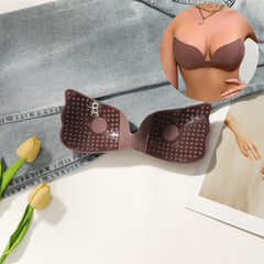 Women's Adhesive Nipple Covers Strong Adhesion Seamless Gathered Reusable Breathable Comfortable Skin-Tight Bra