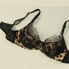 Women's Leopard Print Lace Push Up lingerie