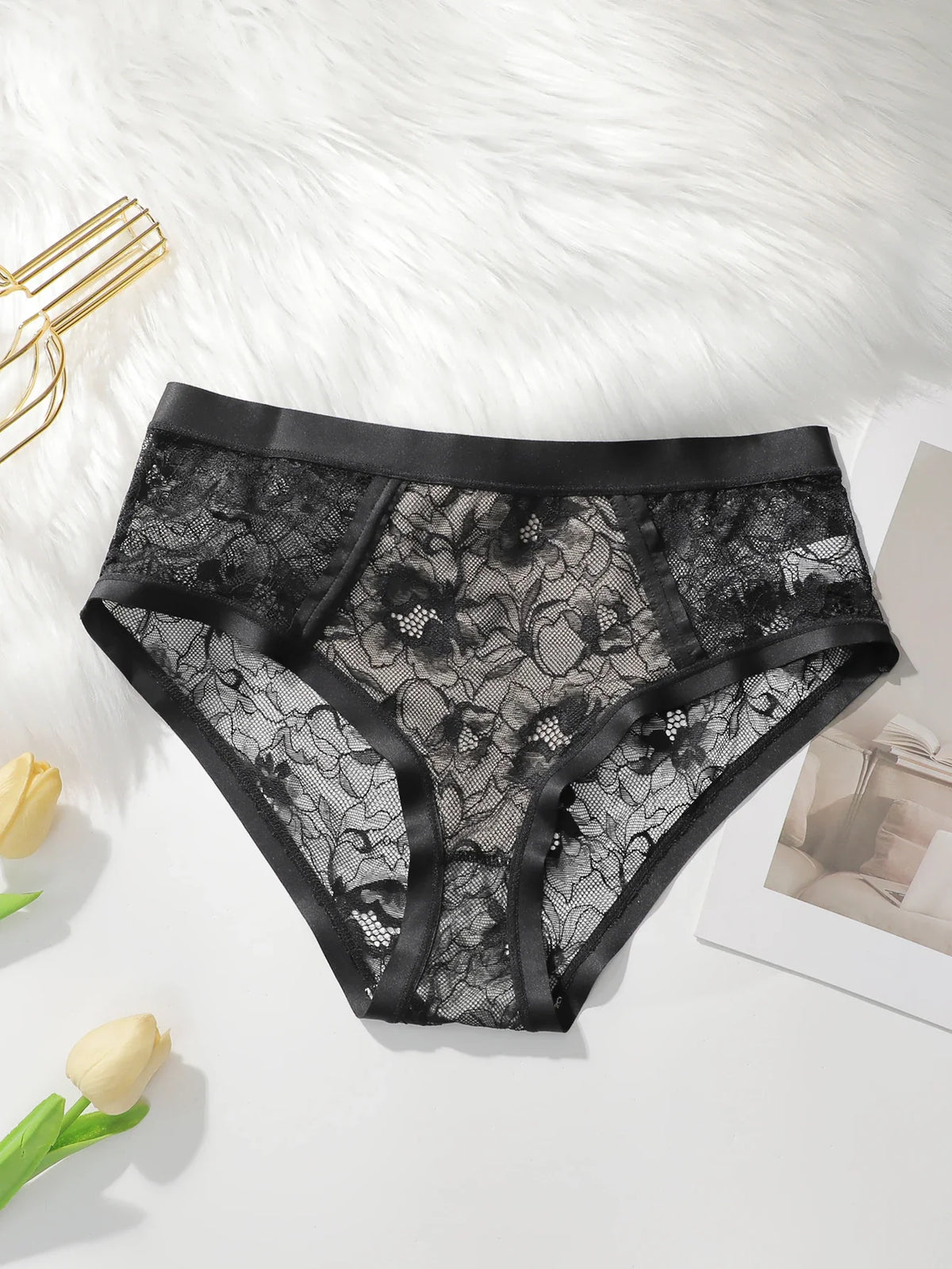 Women's Sexy Lace Hollow Triangle Panties