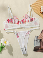 Women's Vintage Embroidered Floral lingerie