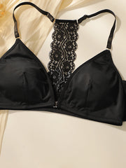 Women's front buckle triangular cup detachable cup Bra