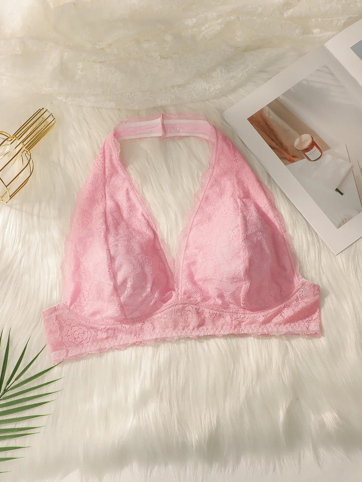 Women's neck hanging sexy embroidered lace plus size Underwear