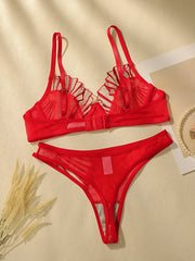 Women's sexy embroidered lace patchwork line Bra