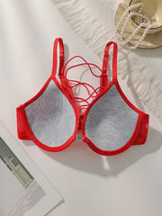 Women's sexy front buckle back strap design Bra