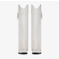 Lock Detailed Knee High Boots