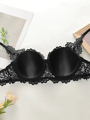 Black bow lace Thong