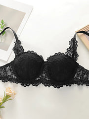 Black bow lace Thong