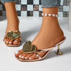 Heart High Heel Sandals