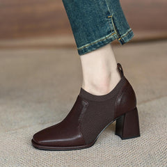 Knitted British Style Leather Shoes